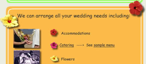 We can arrange all your wedding needs including: Accommodations, Catering, Flowers, Ceremony Arrival Options - Gondola, Limousine and woody, Music, Photography and more